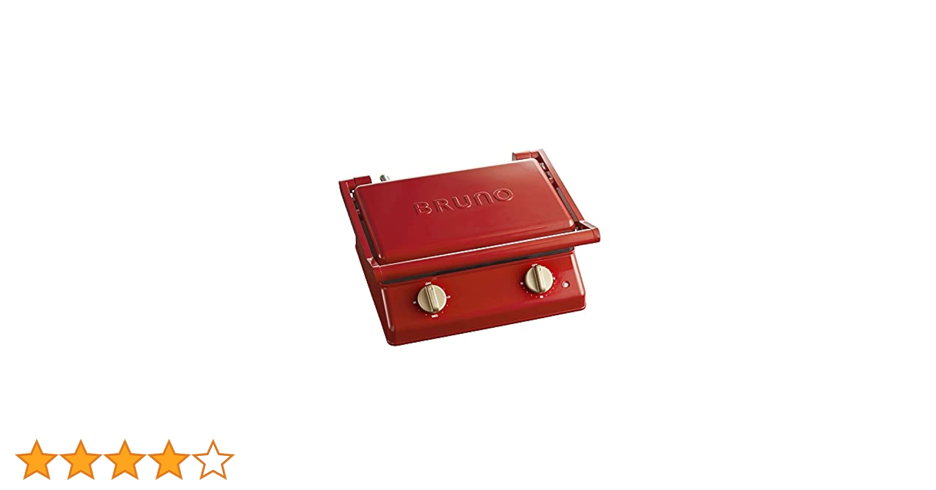 Amazon | BRUNO ブルーノ グリルサンドメーカー ダブル レッド 8